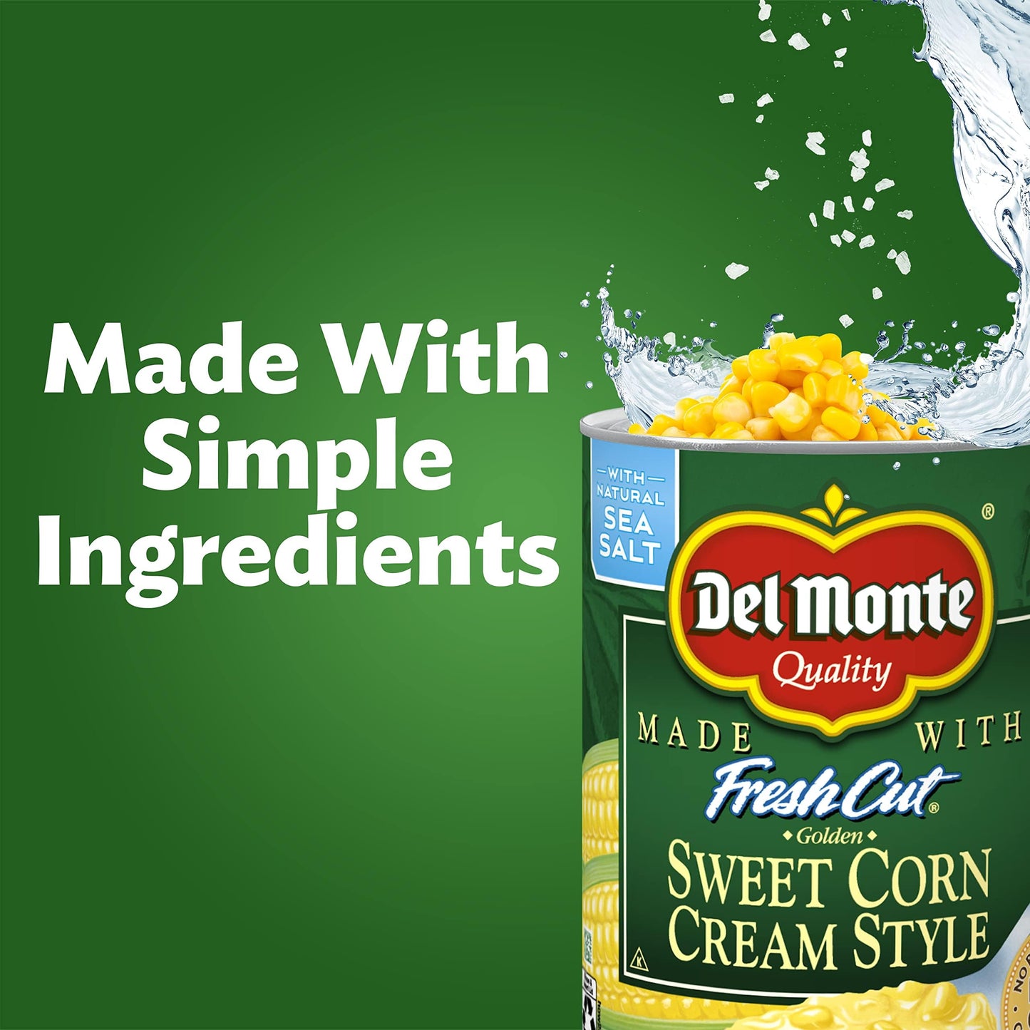Del Monte Fresh Cut Golden Sweet Corn Cream Style, 14.75 oz. Can, Canned Vegetables