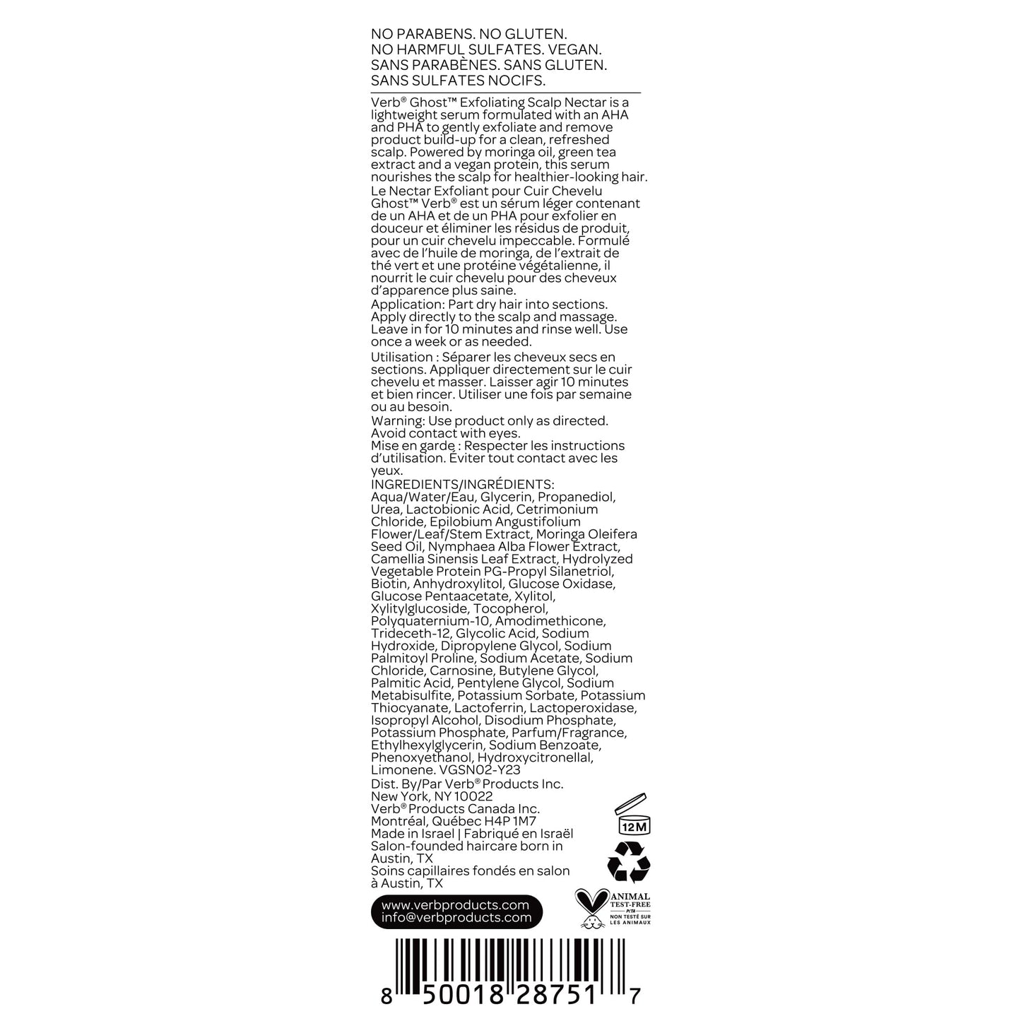 VERB Ghost Exfoliating Scalp Nectar, 2 fl oz - Lightweight Serum - Removes Product Buildup - Vegan, No Parabens or Harmful Sulfates