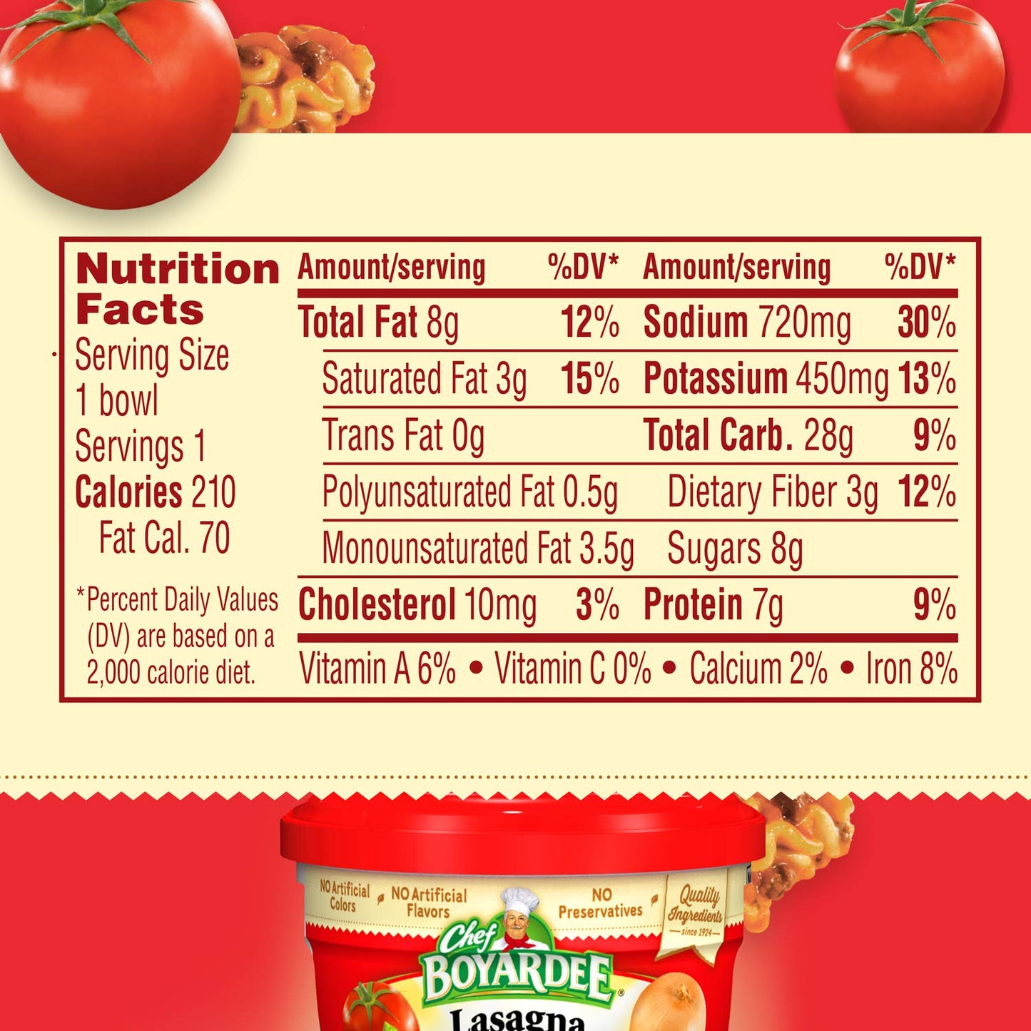 Chef Boyardee Lasagna, Microwave Food, 7.5 OZ Microwaveable Bowl (12 Bowls)