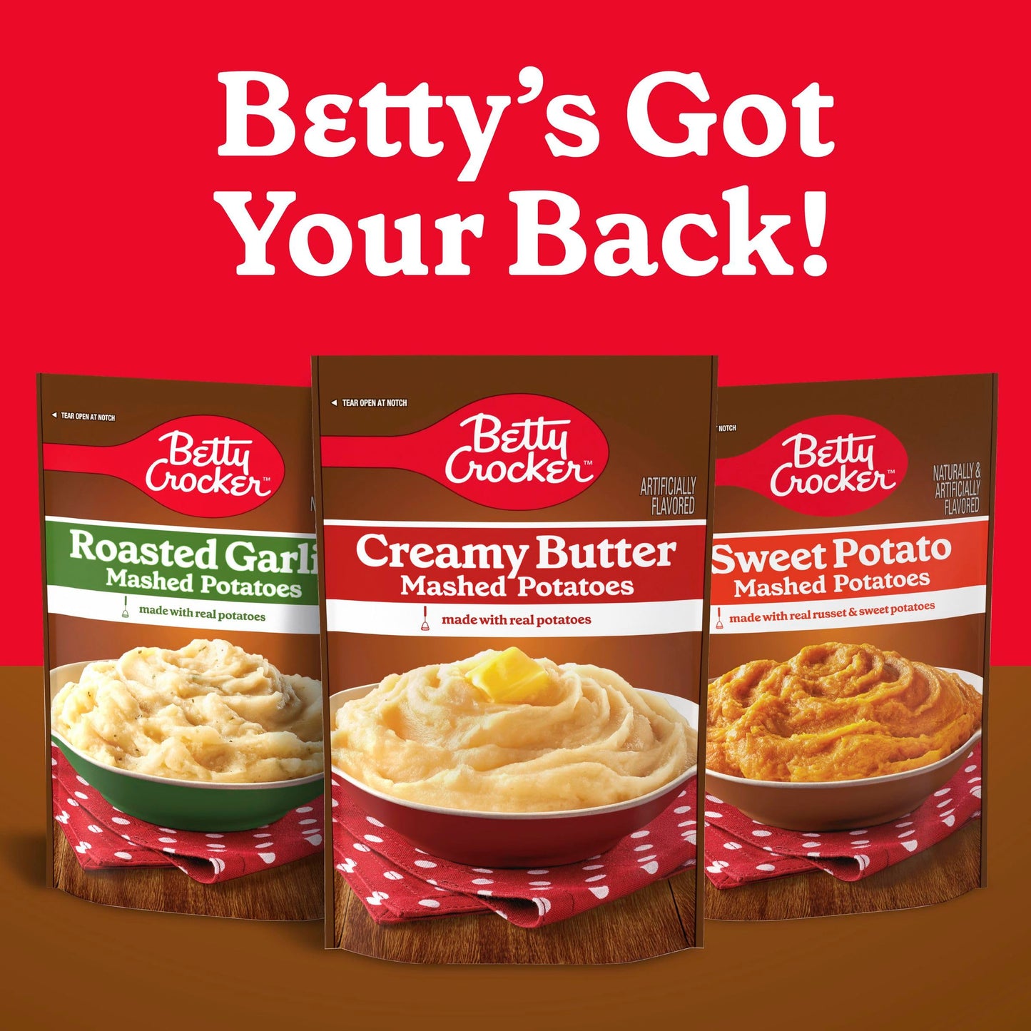 Betty Crocker Sweet Potato Mashed Potatoes, Made with Real Potatoes, 4.5 oz (Pack of 8)