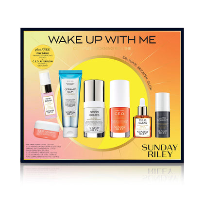 Sunday Riley Wake Up With Me Complete Brightening Morning Skincare Set