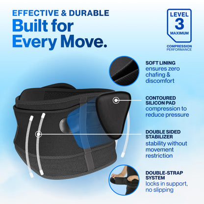 Modvel Lower Back Brace for Men and Women – Back Support Belt for Pain Relief, Herniated Disc, Sciatica, Scoliosis – Lumbar Compression Brace.