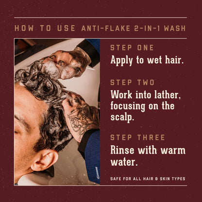18.21 Man Made Anti-Flake 2-in-1 Shampoo & Conditioner in Sweet Tobacco: Hydrating Cleanse Helps Dry, Itchy, Flaky Scalp