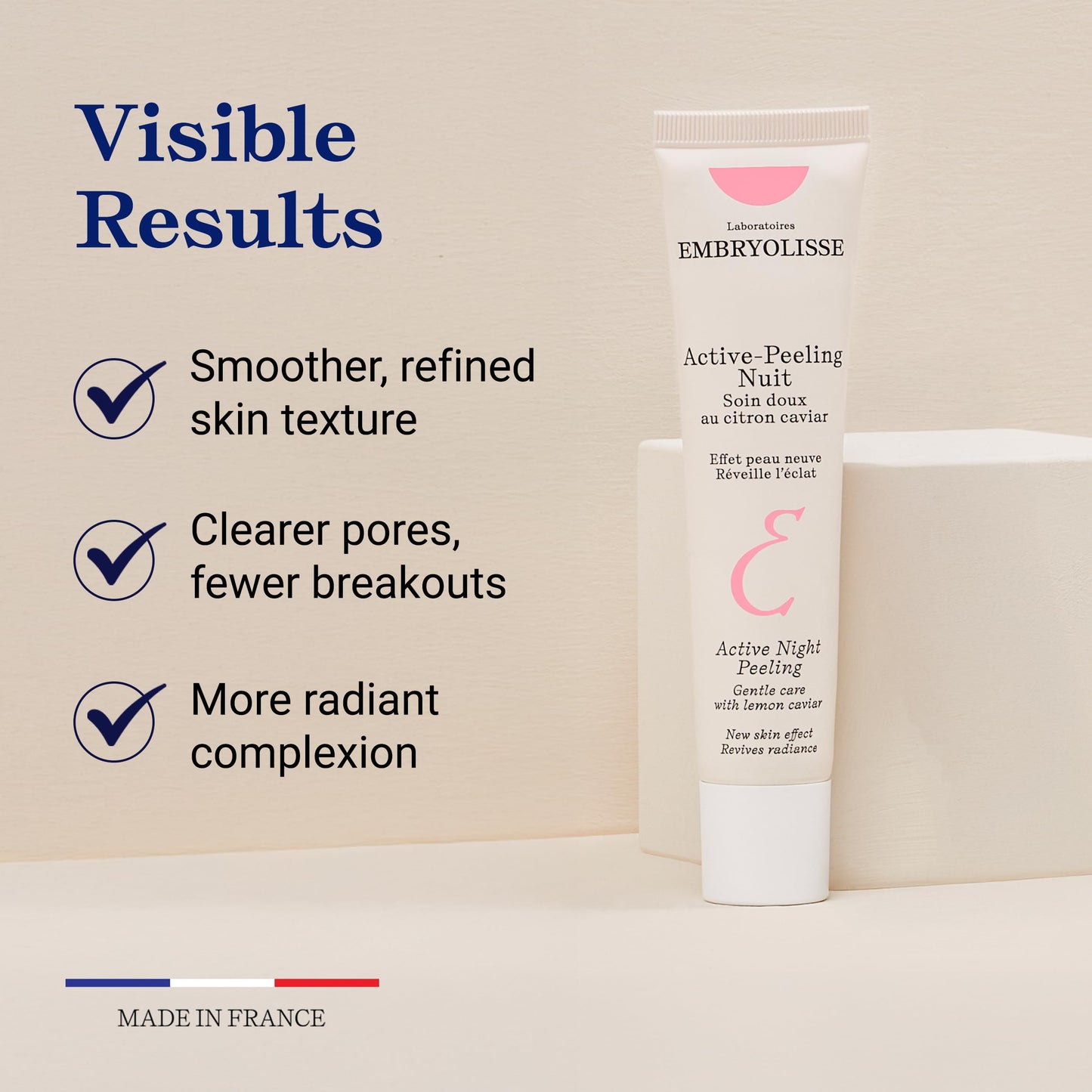 Embryolisse Active Night Peeling Treatment. Ultra Gentle Night Exfoliating Cream with Shea Butter for Radiant Skin. Leaves the Face Softer, Rejuvenated & More Radiant. 1.35 Fl Oz
