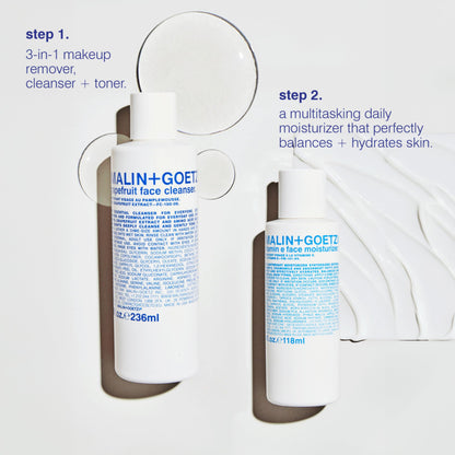 MALIN+GOETZ Vitamin E Face Moisturizer | Lightweight Hydrating Daily Face Cream Balancing All Skin Types | Fragrance-Free, Vegan | 4 Fl Oz & 8.5 Fl Oz