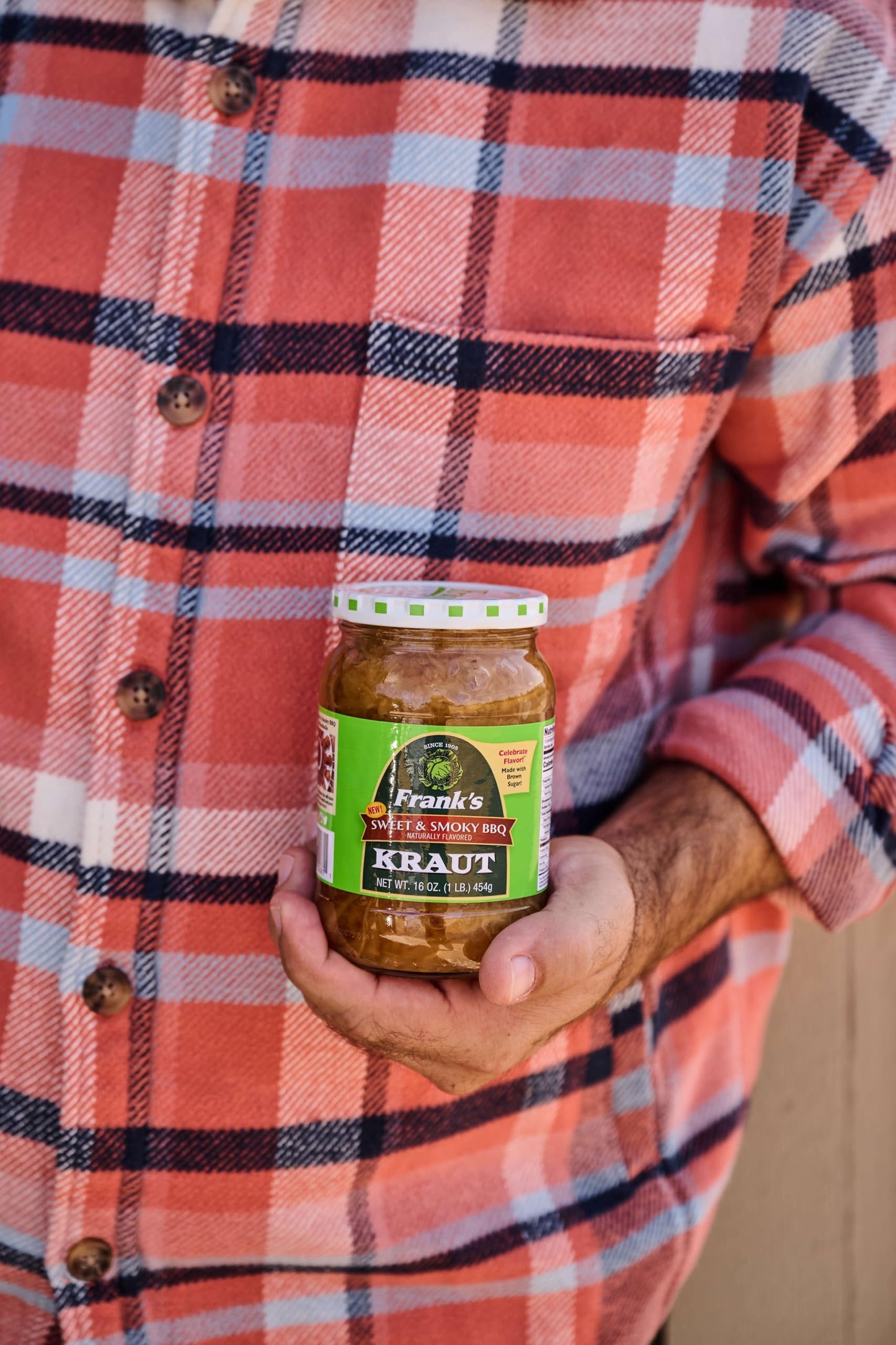 Frank’s Kraut Sweet & Smokey BBQ Kraut, 16oz Jar, 2 pack – Sweet, Smoky Sauerkraut for Grilling, Sandwiches & BBQ Meals