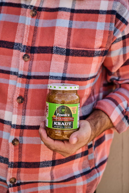Frank’s Kraut Sweet & Smokey BBQ Kraut, 16oz Jar, 2 pack – Sweet, Smoky Sauerkraut for Grilling, Sandwiches & BBQ Meals