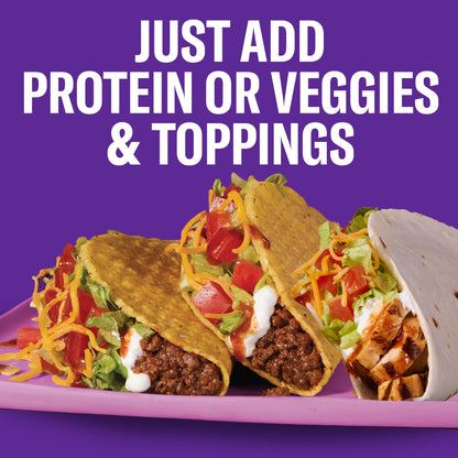 Taco Bell Crunchy & Soft Taco Cravings Kit with 6 Soft Tortillas, 6 Crunchy Taco Shells, Taco Bell Mild Sauce & Seasoning, 12.9 oz Box