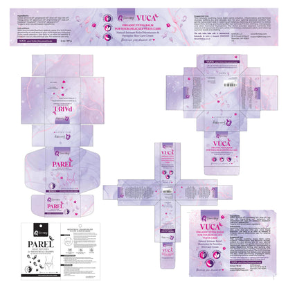 Heat Patches for Menstrual Cramps Based on Flow Strength, 10 Stick On Period Patches for Weak & Normal Flow + Vulva Balm (2 pcs Bundle: 2 + 0.5 oz); Vulva Cream; Intimate Vulva Moisturizer for Women