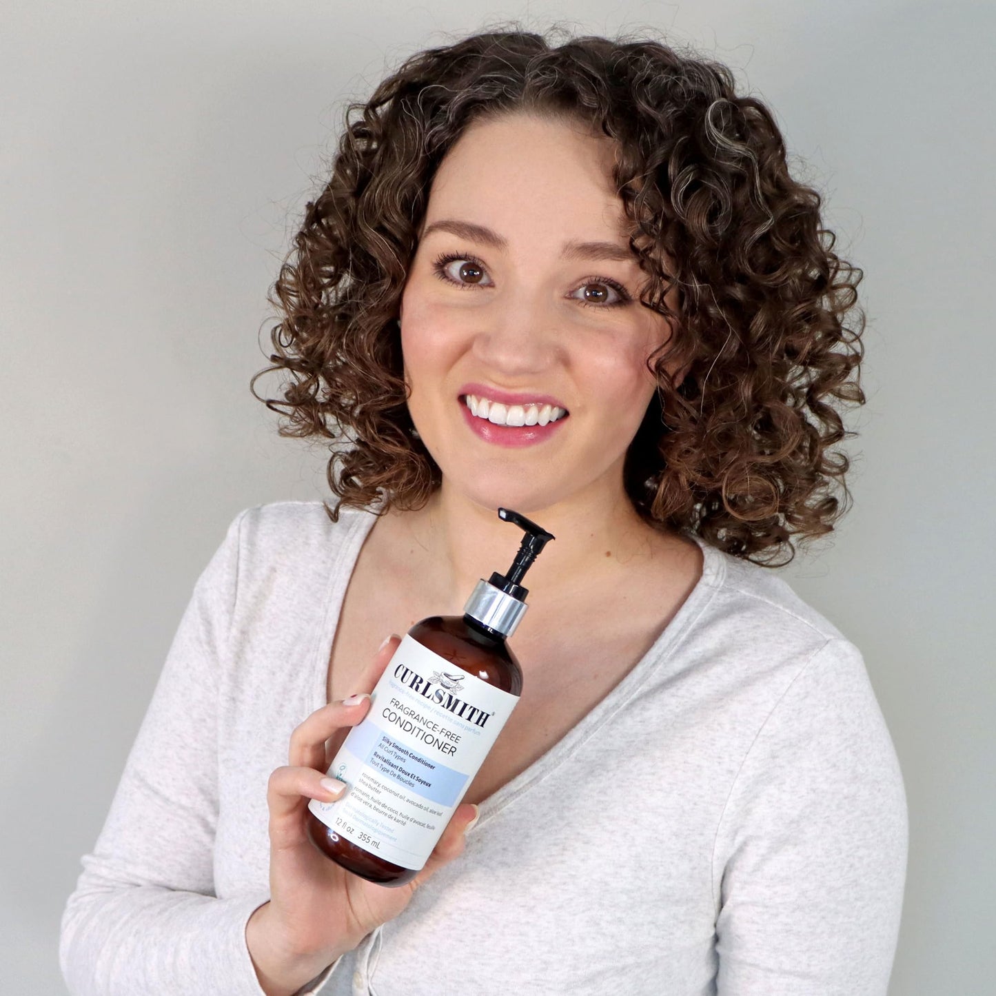 CURLSMITH Fragrance-Free Conditioner - Gently Detangles, Soften and Smooths Hair for Silky Curls (12 oz)