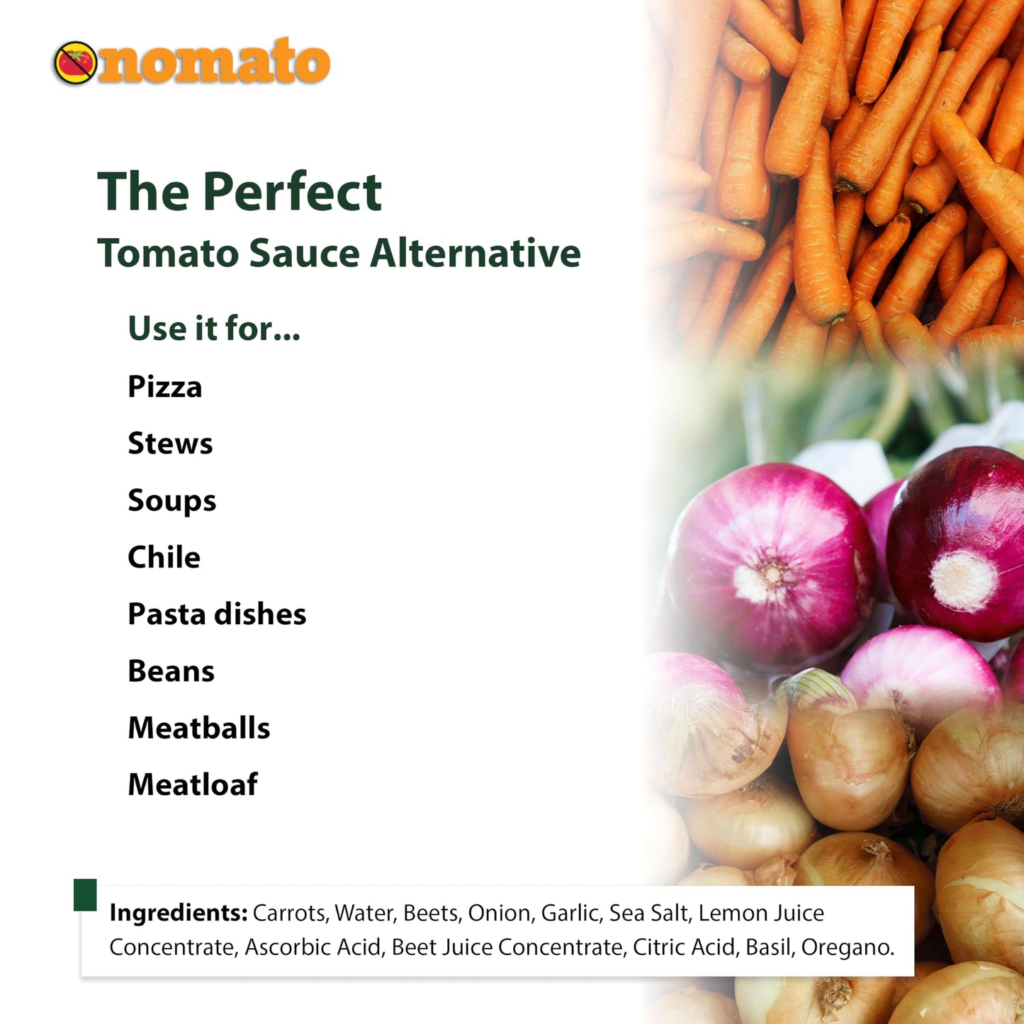 Nomato - 1 Pack of Original Tomato Free Marinara Sauce (24 oz) - Tomato Free, Gluten Free, Nut Free and Dairy Free (Marinara, 1 Pack)