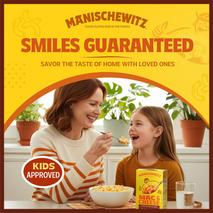Manischewitz Kosher Mac & Cheese, 5.5oz (4 Pack) Made with Real Cheddar Cheese, No Artificial Colors of Flavors, Certified Kosher