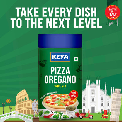 Keya Sprinklers Combo Italian Pizza Oregano 80g Piri Piri 100g Seasonings For Pizza Pasta Premium All Natural Healthy Italian Spice Blend for Pizza, Pasta Sprinkler, Pack of 2