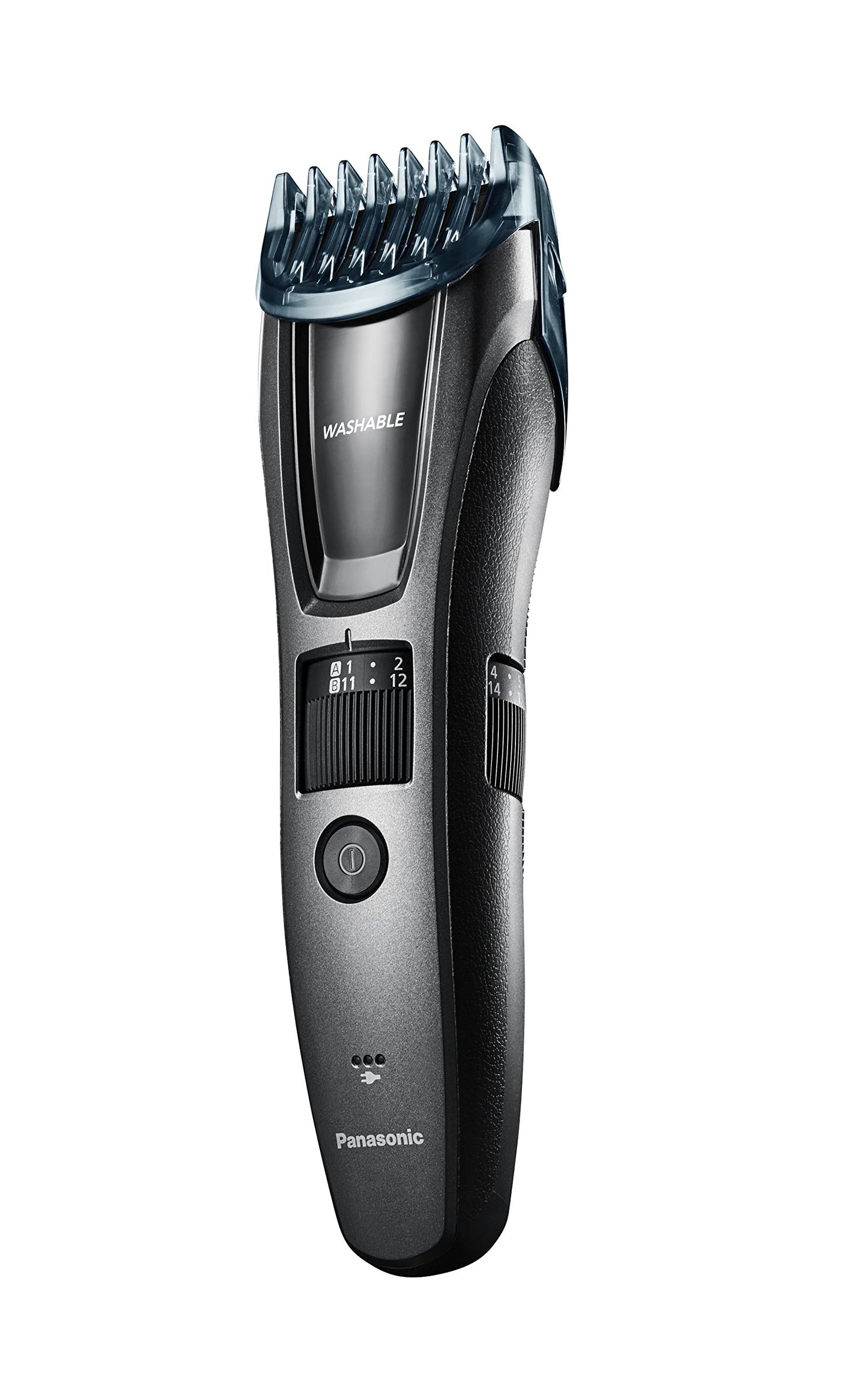Panasonic Hair and Beard Trimmer, Men's, with 39 Adjustable Trim Settings and Two Comb Attachments for Beard and Hair, Corded or Cordless Operation, ER-GB60-K, Black