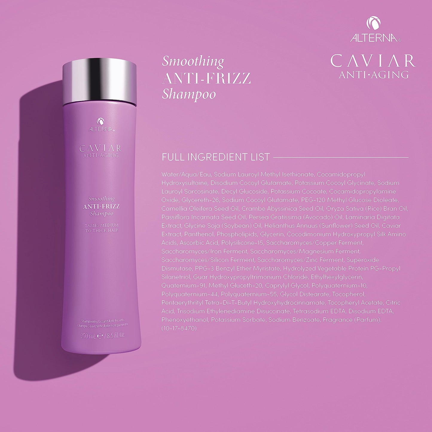 CAVIAR Anti-Aging Smoothing Anti-Frizz Shampoo| For Medium, Thick Hair | Smooths Hair, Tames Frizz | Sulfate Free