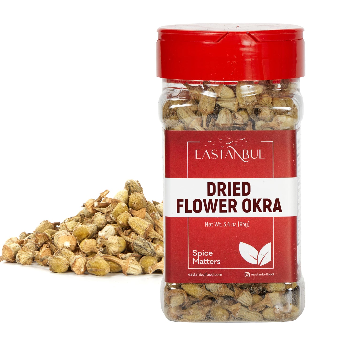 Eastanbul Dried Okra, 3.4oz Dried Ladies' Finger Ocra, Dry Ochro, Bamie AKA Kuru Bamya for Snacks, Stews, Stir Fries Rehydratable for Fried Okra, Gumbo, Turkish Food