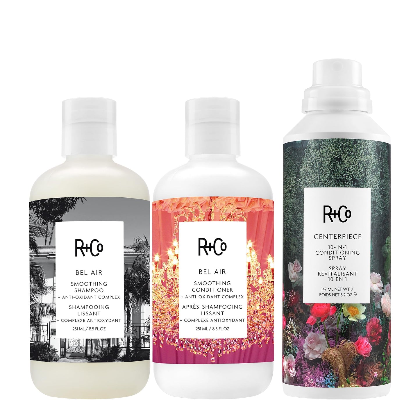 R+Co Bel Air Smoothing Shampoo & Anti-Oxidant Complex | UV Protection + Shine + Frizz Protection | Vegan + Cruelty-Free | 8.5 Oz