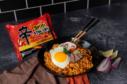 Nongshim Ramen Noodles, Gourmet Instant Ramen Bowl, Premium Microwavable Noodle, Stir-Fry Square, 3.73 Ounce (Pack of 6)