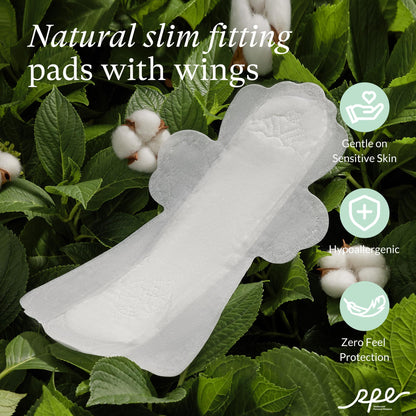 Organic Feminine Care Bundle: Large pH-Balanced Wipes & Ultra-Thin Absorbent Sanitary Pads for Women, 10ct Wipes +(Overnight, Size 5, 36 Ct)