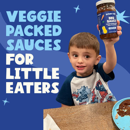 Beyond the Bib All Natural Toddler Sauces for Picky Eaters - Hidden Vegetables, No Added Sugar, Quick & Healthy Mealtime Solution - For 24+ Months (Tomato, BBQ, Sweet Mustard)
