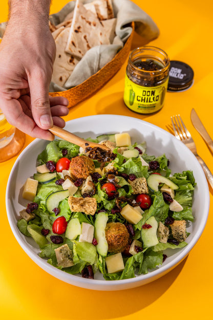 Don Chilio Mild Jalapeno Mexican Chile Crisp, 5 oz. – Crunchy Sliced Jalapenos Fried Chili Peppers in Hot Seasoned 100% Olive Oil – Keto-Friendly, Vegan, Gluten Free