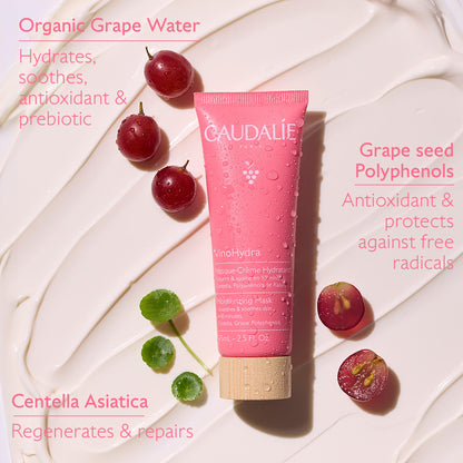 Caudalie VinoHydra Moisturizing Mask, 10-Minute Hydration Booster with Centella Asiatica - 75 mL