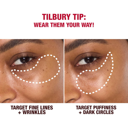 Charlotte Tilbury Hollywood Skin Secrets Under Eye Patches - Radiance-Boosting Lift Effect Eye Patches for Puffy Eyes & Dark Circles - Infused with Non-Slip & Non-Drip Cooling Hydrogel Cushion