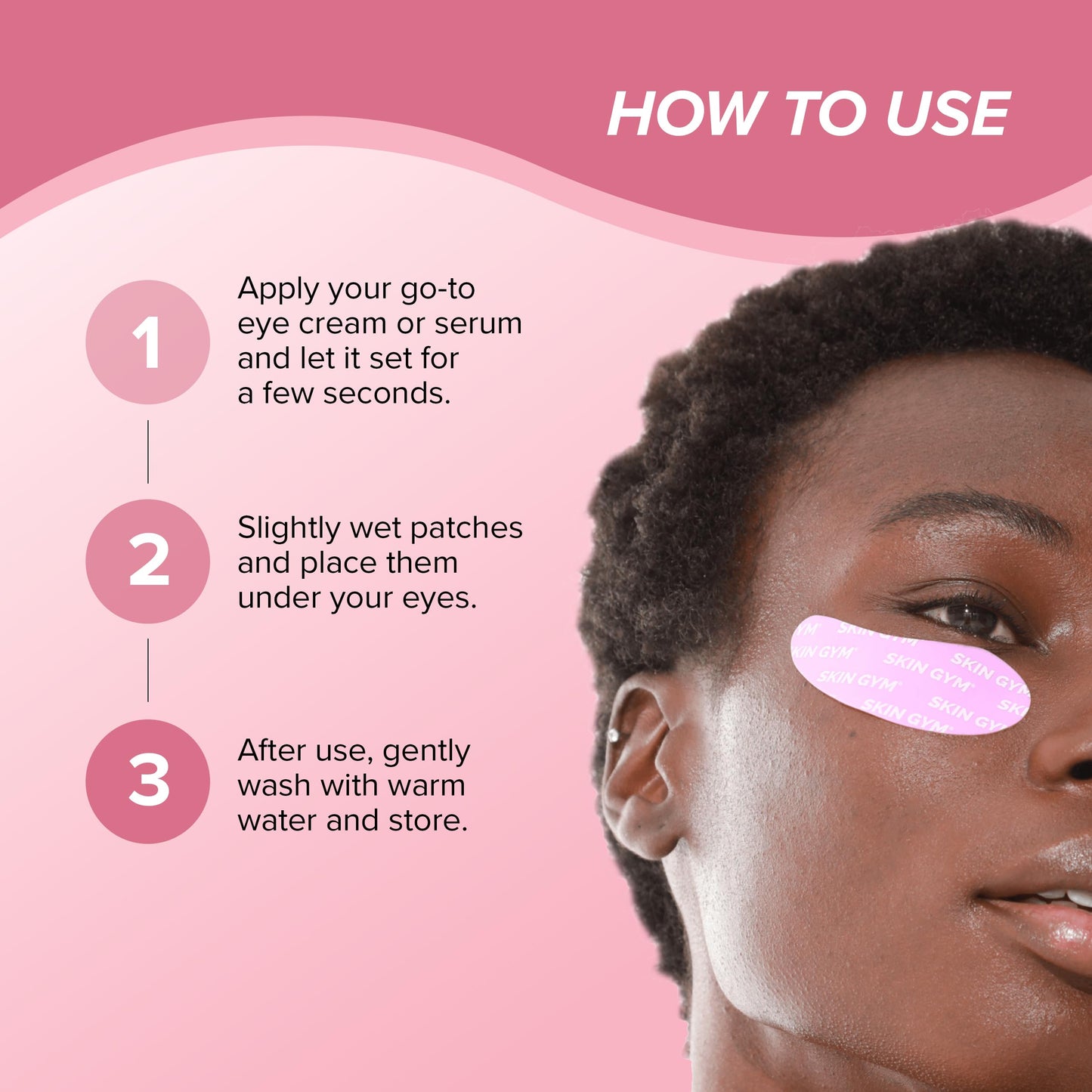 SKIN GYM Reusable Silicone Eye Mask – Under Eye Patches Reusable for Hydration & Skincare, Medical Grade Silicone Eye Patches to Boost Serum Absorption