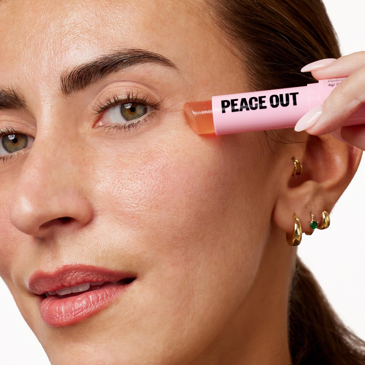 PEACE OUT Retinol Eye Jelly Stick, Under Eye Treatment for Hydration, Fine Lines & Wrinkles, with Encapsulated Retinol, Peptides & Squalane for Smoother Looking Under Eyes, 0.14 oz