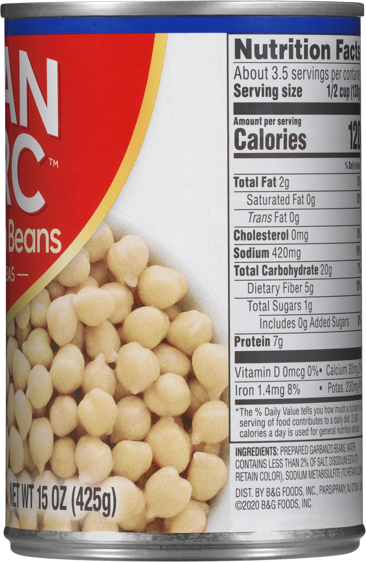 Joan of Arc Beans, Garbanzo, 15 Ounce