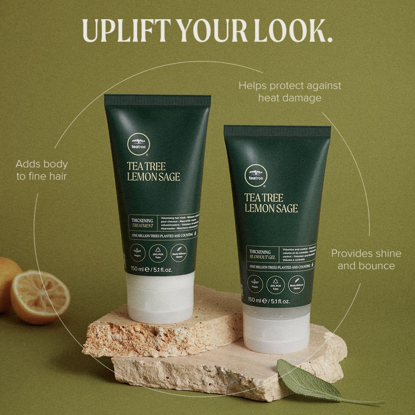 Tea Tree Lemon Sage Thickening Treatment, Volumizing Hair Mask, For Fine Hair, 5.1 fl. oz