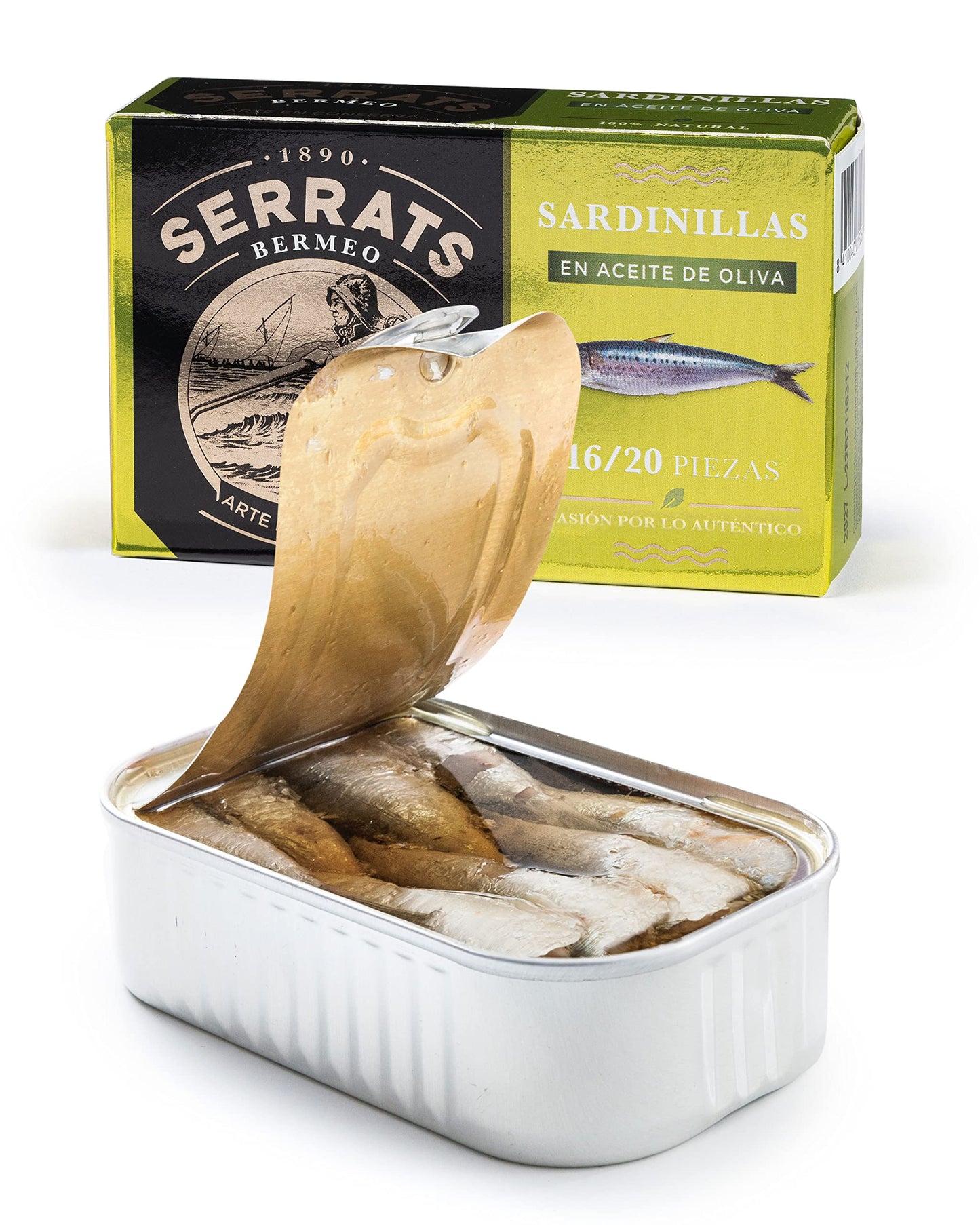 Baby Sardines in Olive Oil - 16/20 units, 1 tin x 4.1 oz