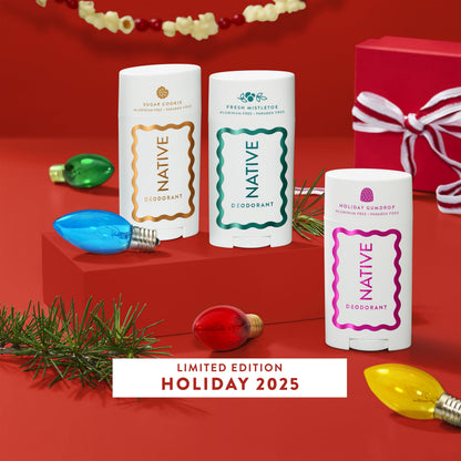 Native Deodorant, Holiday Edition, Sugar Cookie Scent, Contains Naturally Derived Ingredients, 72 Hour Odor Control | Deodorant for Women and Men, Aluminum Free with Baking Soda