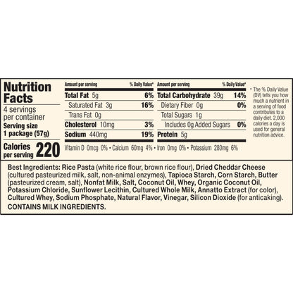 Annie's Gluten Free Macaroni and Cheese, Microwavable Rice Pasta and Real Aged Cheddar, 4 Cups, 8.04 oz
