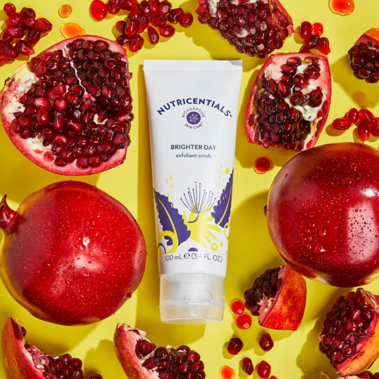 Nuskin Brighter Day Exfoliant Scrub - Unveil Radiant Skin with Pomegranate Enzymes & Natural Minerals for a Luminous, Healthy Glow - Transform Your Skincare Routine