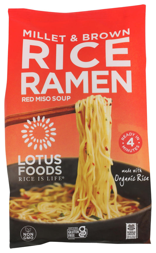 Lotus Foods Organic Ramen Miso Soup Mix-Millet & Brown-2.8 oz