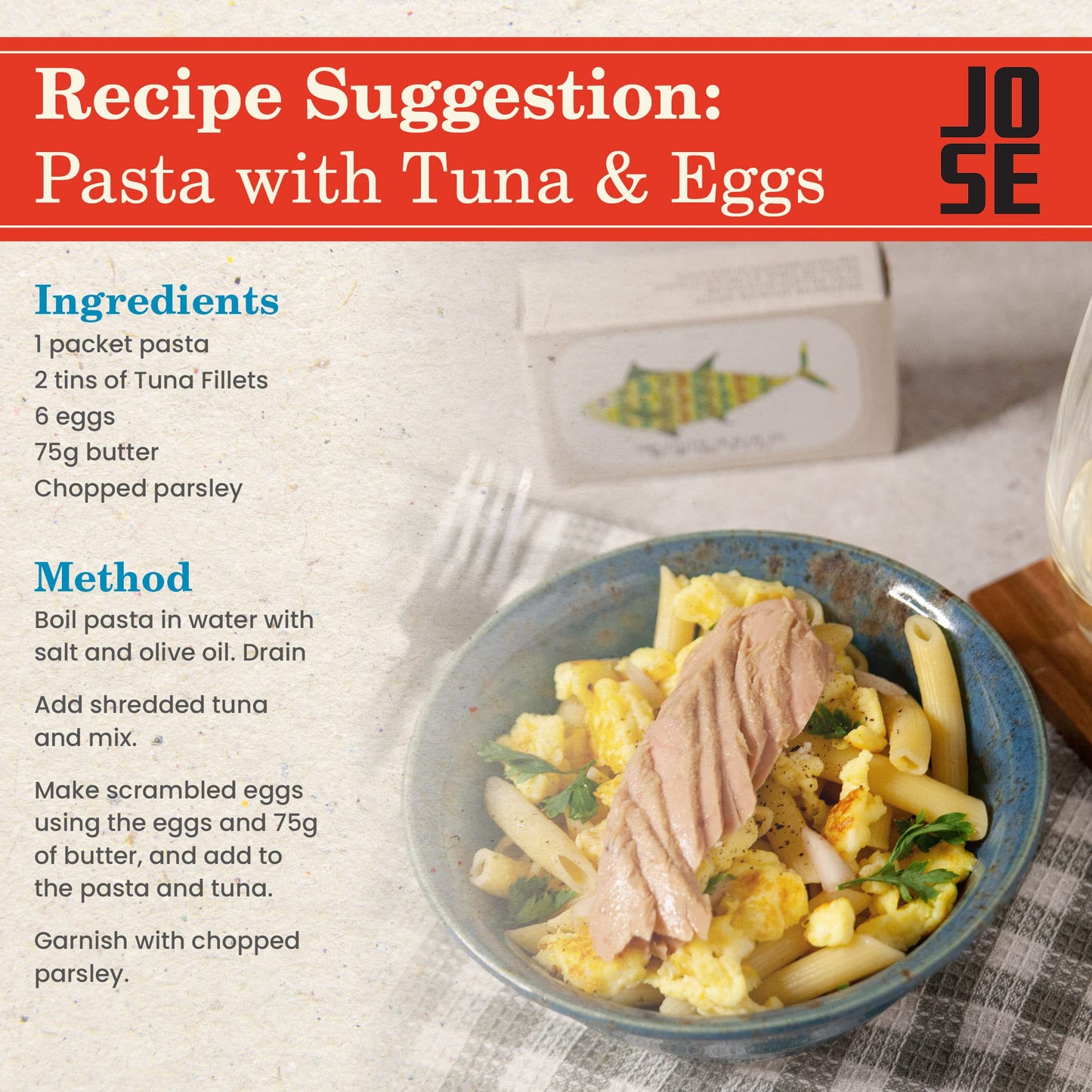 Canned Tuna Fillets in Olive Oil by Jose Gourmet, Wild Caught Portuguese Tuna, Canned Fish in Olive Oil, Omega 3, Fair Trade, 125g Can
