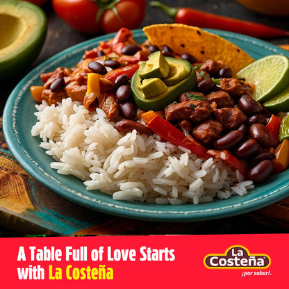 La Costeña Whole Black Beans - Ready-to-Eat Canned Black Beans for Mexican Food, Vegetarian Chili Ingredients, Frijoles Negros, Hummus, Dips, Burgers & Burritos - 14.1 oz, 12 Pack Bulk Canned Food