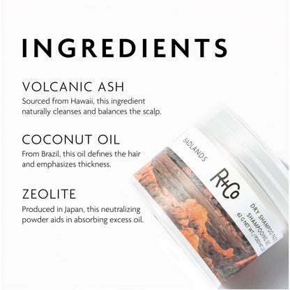 R+Co Badlands Dry Shampoo Paste | Part Dry Shampoo, Part Styling Paste | Adds Texture, Absorbs Oil, Matte Finish