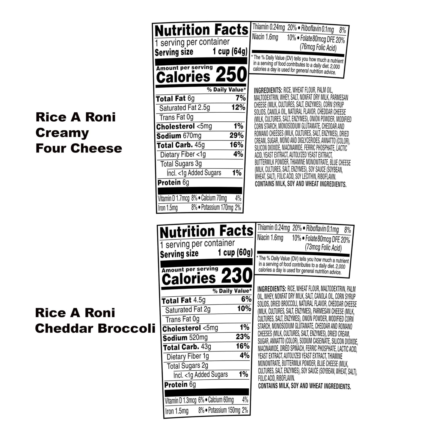 Rice-A-Roni Cups, Cheese Lovers Variety Pack, Pack of 12