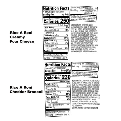 Rice-A-Roni Cups, Cheese Lovers Variety Pack, Pack of 12