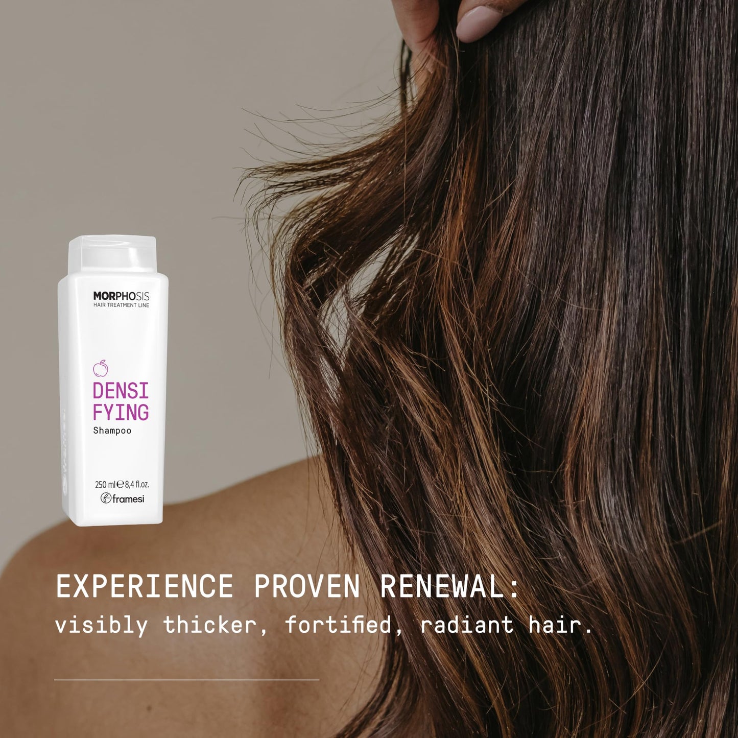FRAMESI Morphosis Densifying Shampoo 33.8 fl oz, Strengthens Hair, For Sensitive Scalps, Natural Ingredients, Color Safe