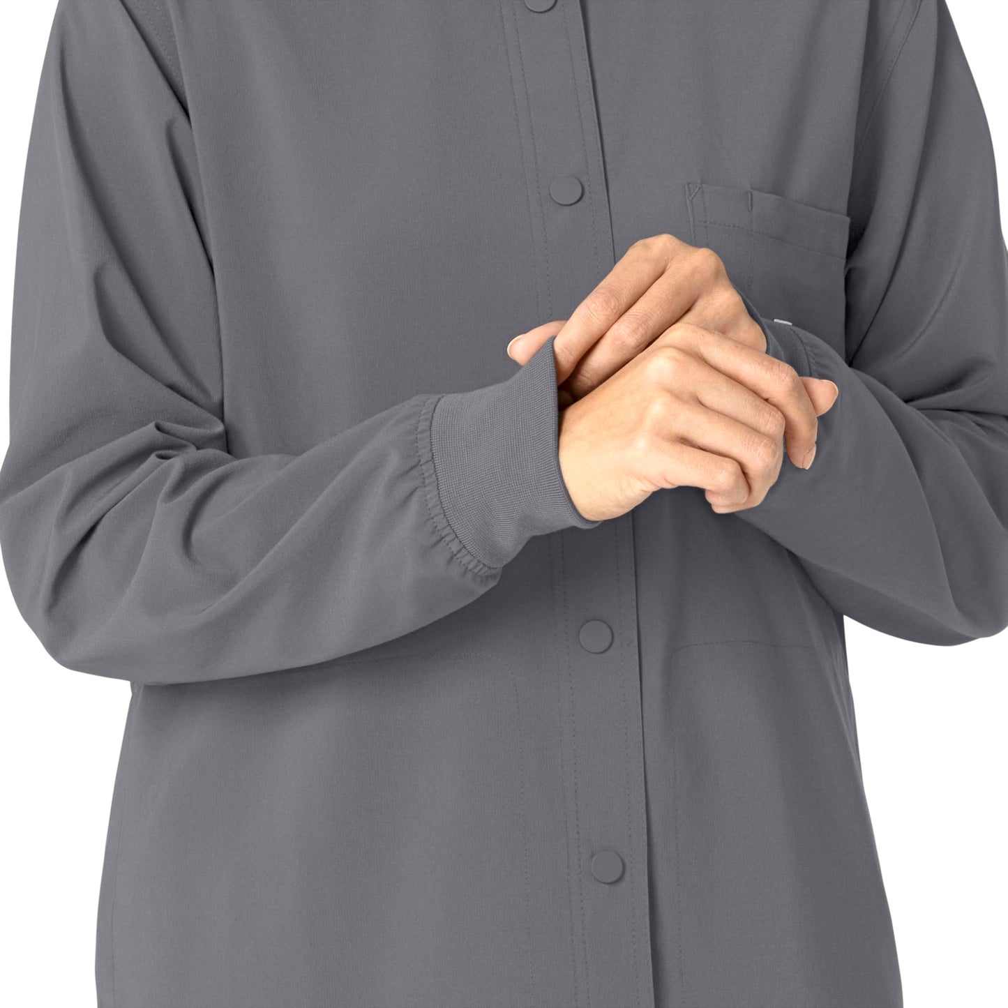 Carhartt Scrubs C82210 Women's Cross-Flex Modern Fit Shirt Jacket Medium Pewter
