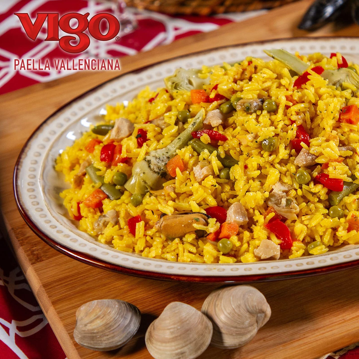 Vigo Authentic Paella Valenciana, Completely Seasoned Yellow Rice & Seafood Dinner, Spanish Recipe (8 Ounce (Pack of 12))