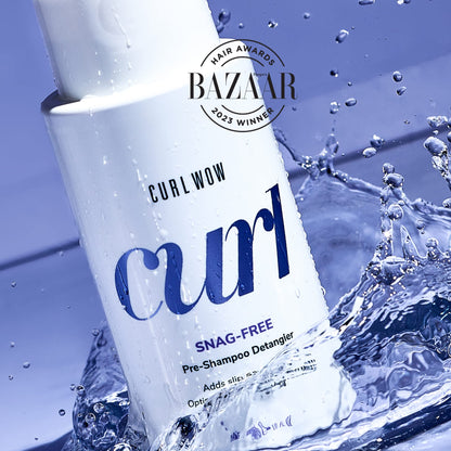 COLOR WOW Curl Wow Snag-Free Pre-Shampoo Detangler – Adds slip to curls before you shampoo for tangle-free washing and a deeper, fresher clean | Reduce Breakage