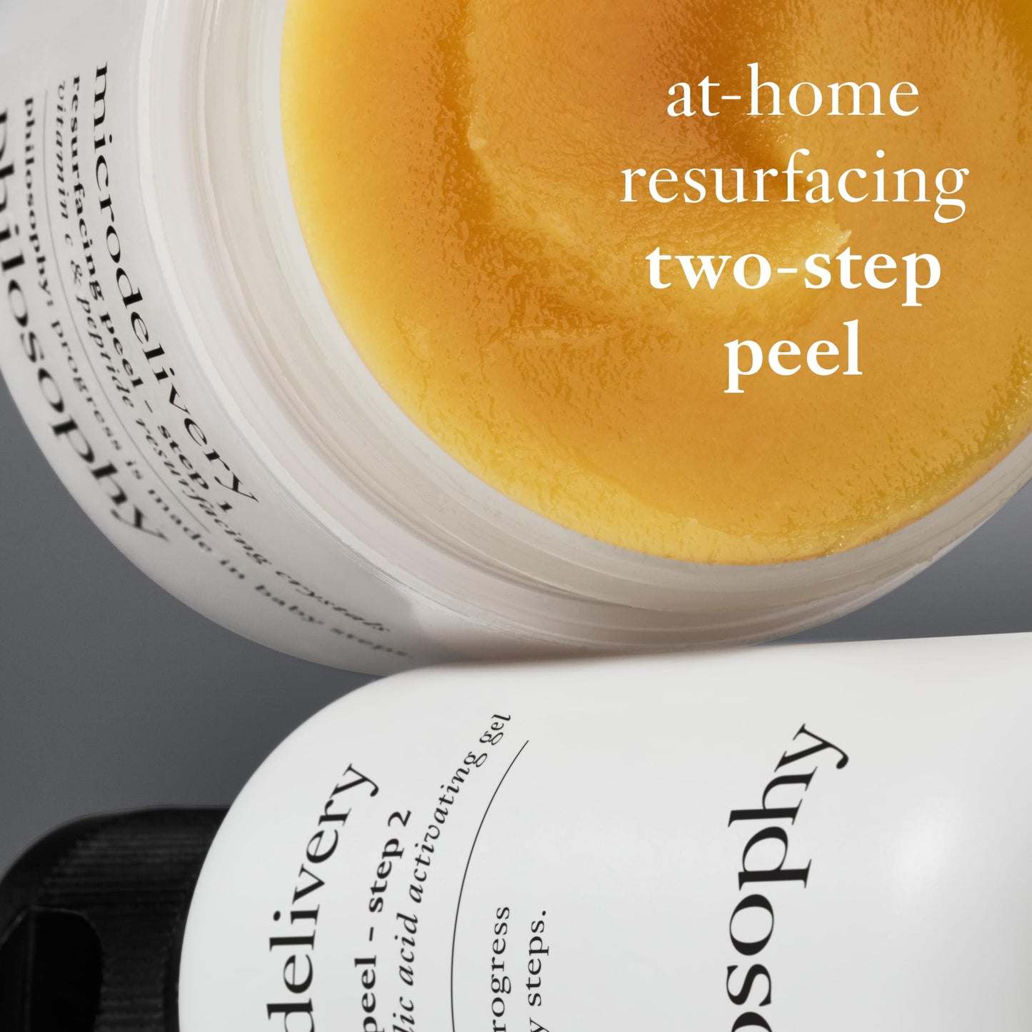 philosophy microdelivery vitamin c resurfacing peel kit - with lactic acid & sunflower seed oil - two-step treatment to smooth rough texture, even skin tone and minimize the appearance of fine lines