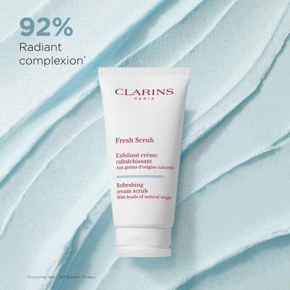 Clarins Fresh Scrub | Award-Winning | Refreshing, Cream-Gel Face Scrub With Natural Beads | Gently Exfoliates, Refreshes and Hydrates | Paraben-Free | SLS -Free | Mineral Oil Free | All Skin Types