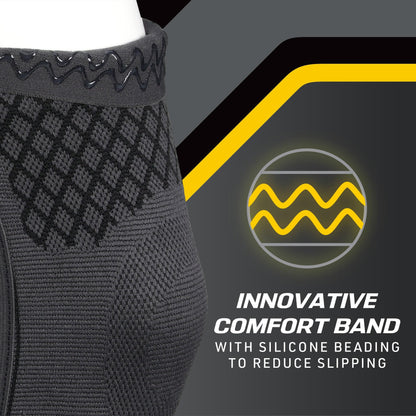 FUTURO Premium Compression Knee Sleeve with Stabilizers, Removable Stabilizers, Advanced Customizable Compression Sleeve, for Mild Arthritis, Swelling, Soreness, Sprains, and Strains, Large