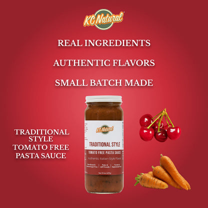 KC Natural | Traditional Style Tomato Free Pasta Sauce | 280mg Sodium (1-pack, 1.00)