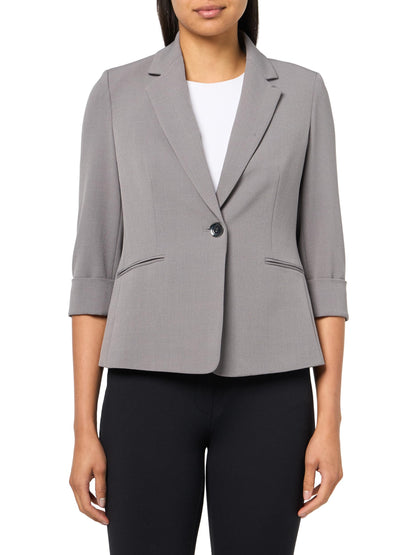 Kasper Women's Crepe 1 Bttn Notch Collar Jkt W/Rolled